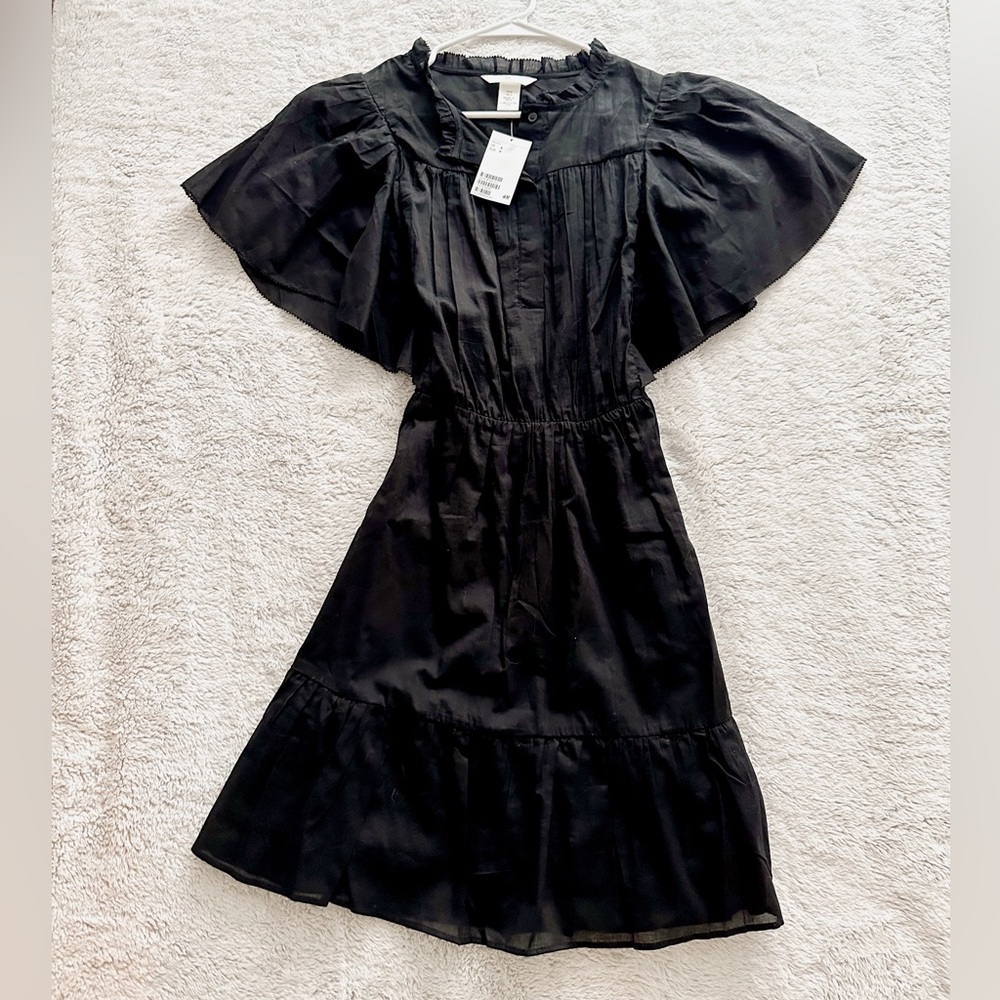 brand new black puffy H&M dress